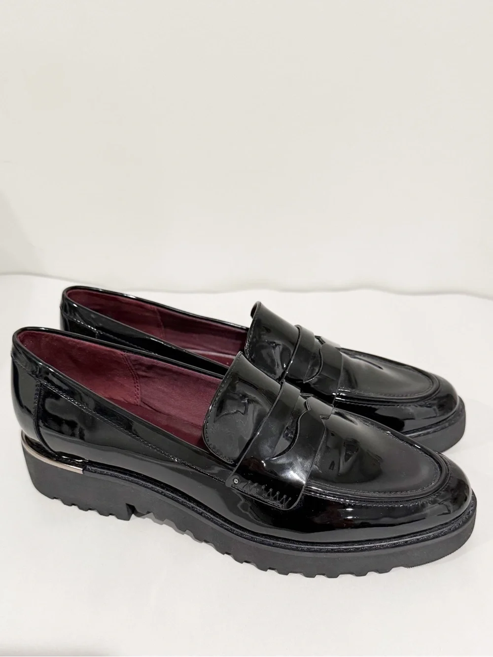 FRANCO SARTO Camrynn Loafer Lug Sole Black NEW Preppy Classic Size 9